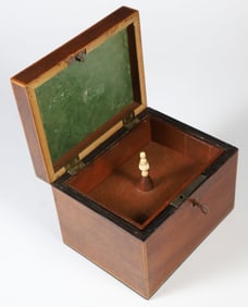 English Inlaid Mahogany Ditty Box, 19th century