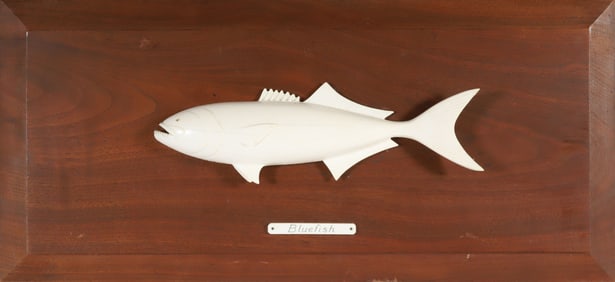 Aletha Macy Carved Bluefish Plaque, circa 1962