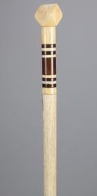 Whaleman Made Antique Polyhedron Grip Walking Stick, circa 1850