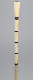 Whaleman Made Walking Stick with Antique Baleen Spacers, 19th Century