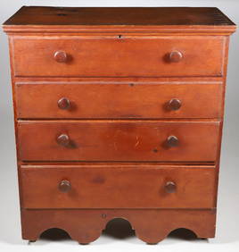 New England Pine Two Drawer Blanket Chest, early 19th Century (1 of 6)