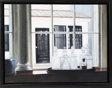 Nick Patten Oil on Panel "Crystal Decanters"