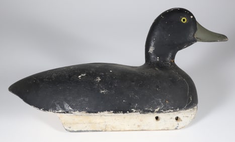 Vintage Hollow Body Black Duck Decoy