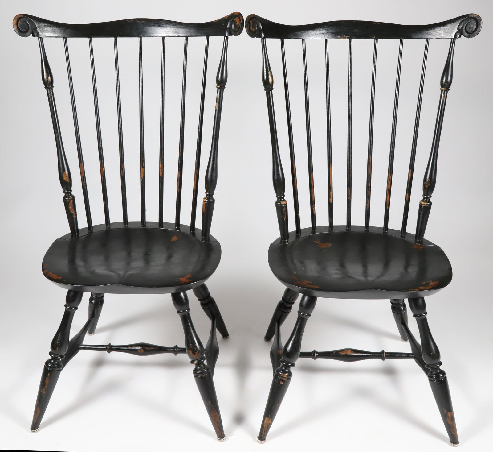 Pair of Warren Chair Works Fan Back Windsor Style Side Chairs, Contemporary (1 of 8)