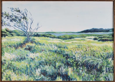Suzanne Halverson Oil on Canvas "What The Wind Says, The Wind Does", circa 1985