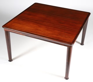 Mid Century Modern Vejle Stole Henning Kjaernulf Made in Denmark Exotic Wood Table