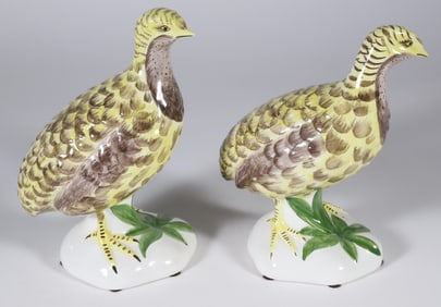 Pair of Vintage Chelsea House Port Royal Ceramic Partridges