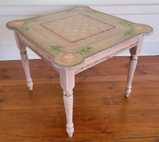 Contemporary Paint Decorated Games Table