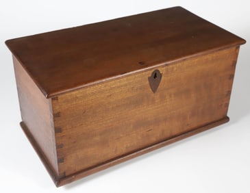 American Miniature Poplar Dovetailed Blanket Chest, 19th Century