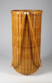 Paul Willer Tall Round Double Swing Handle Nantucket Basket