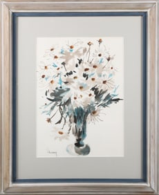 Andrew Shunney Watercolor on Paper "Floral Still Life"