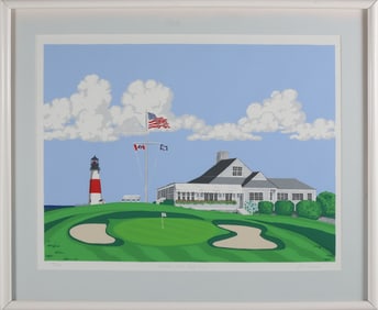Eric Holch Limited Edition Lithograph "Sankaty Head Gold Club"