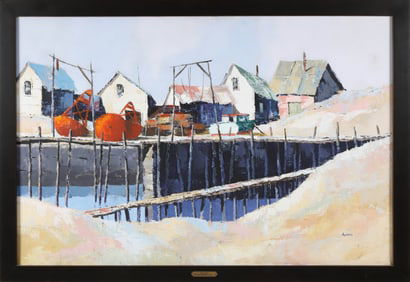 Phillip Hicken Acrylic on Canvas "Buoys"
