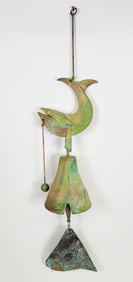 Paolo Soleri Cosanti Green Patina Bronze Whale Windbell Chime