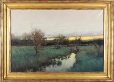 Dennis Sheehan Tonalist Oil on Canvas "Nantucket Creek"