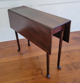 Diminutive Queen Anne Mahogany Drop Leaf Table, early 19th Century