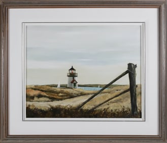 Roy Bailey Oil on Linen "Brant Point Lighthouse"