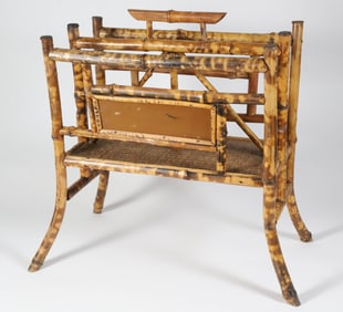 Vintage Bamboo Magazine Stand or Canterbury
