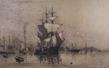 Lemuel D. Eldred Antique Fairhaven, Ma, Etching