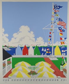 Eric Holch Limited Edition Serigraph Print "NYC Centennial Celebration 1990"