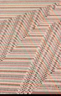 Vintage Room Size Stark Carpet Hand-Loomed Rug: Vintage Room Size Stark Carpet Hand-Loomed Rug 12 ft. 4 in. X 13 ft. 2 in.