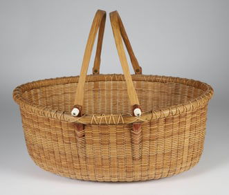 Bill Sevrens Oval Double Swing Handle Nantucket Basket