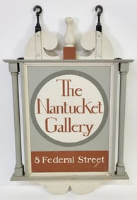 Vintage Nantucket Gallery Federal Street Advertising Sign