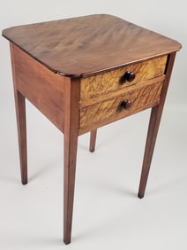 Antique American Hepplewhite Two Drawer Stand, 19th century
