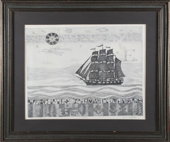 John F. Lochtefeld Limited Edition Etching "Sailing on the High Seas"