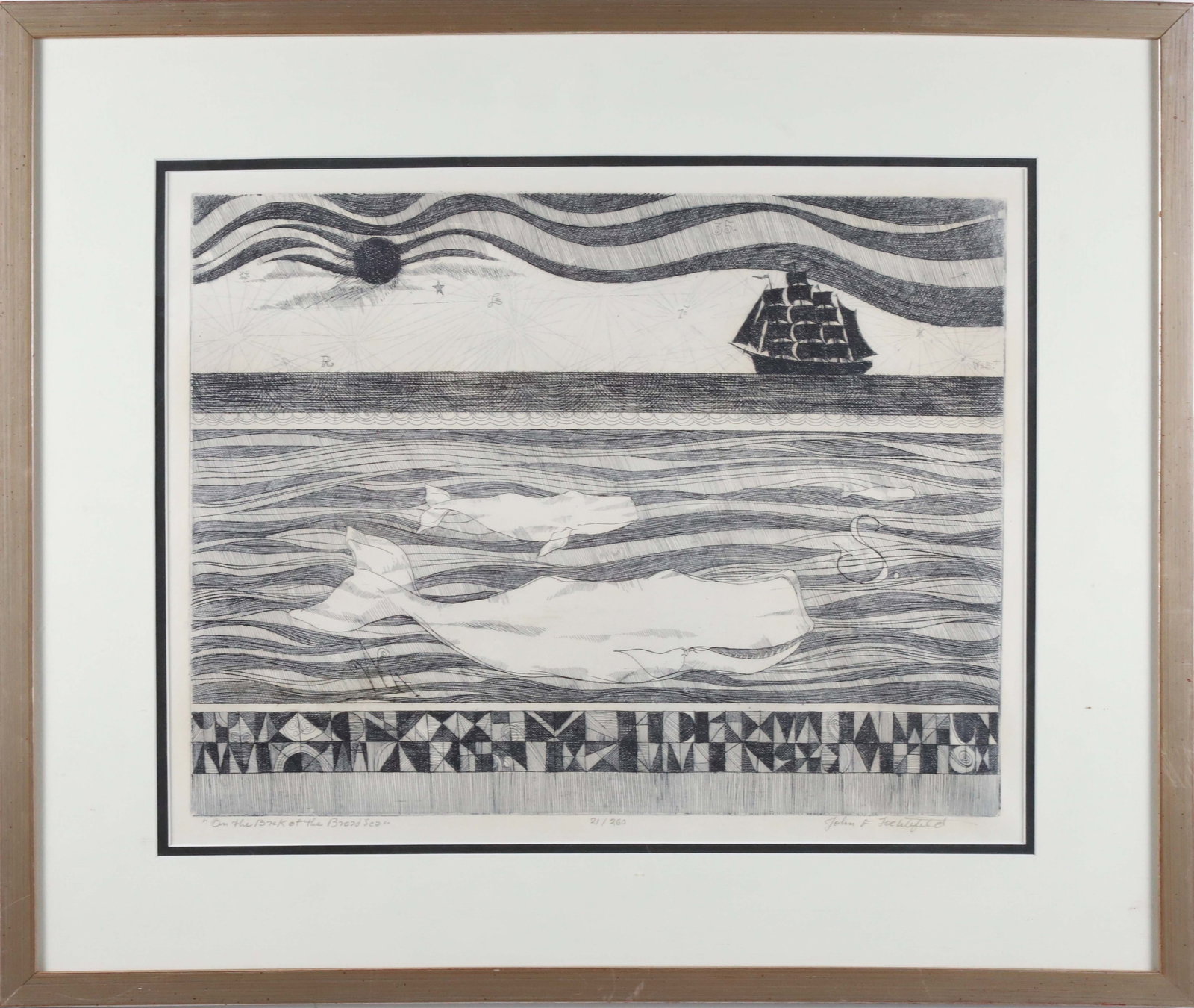 John F. Lochtefeld Limited Edition Etching "On the Back of the Broad Sea" (1 of 6)