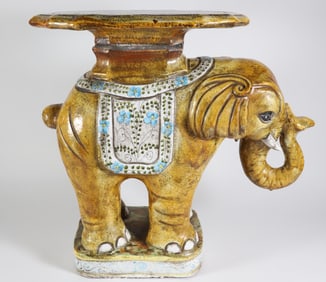 Vintage Italian Elephant Garden Stool