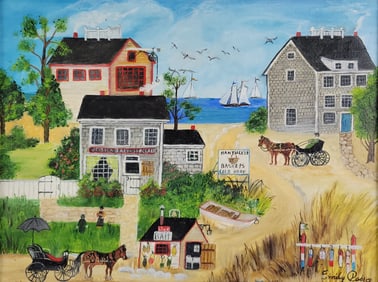 Vintage Emily Pierce Nantucket Folk Art Painting