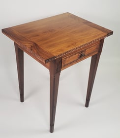 Exotic Fruitwood Carved Decorated Modern One Drawer Night Stand