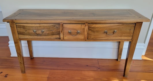 French Fruitwood Three Drawer Server, 19th Century