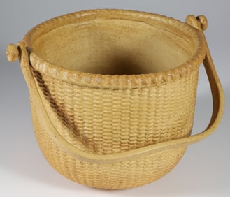 George Davis Nantucket Ceramic Basket, circa 1988
