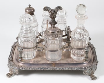 Victorian Silver Plated Cruet Set
