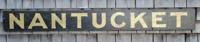 Antique Style Nantucket Painted Advertising Trade Sign