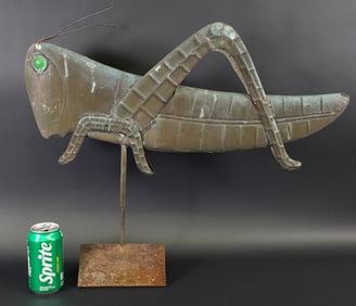 Vintage Figural Grasshopper Weathervane, 20th century
