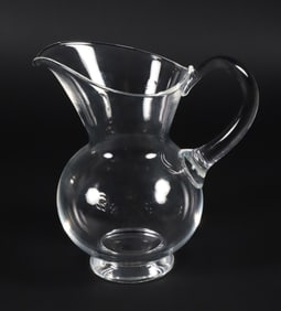 Signed Steuben Clear Crystal Water Pitcher, Designed by John Dreeves, 1939