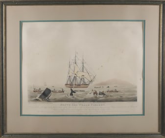 "South Sea Whale Fishery", Published 1825 by W. J. Huggins