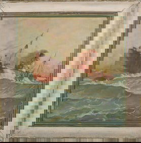 Oil on Panel "Portrait of a Beam Trawler", circa 1951