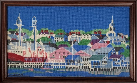 Vintage Erica Wilson Design Nantucket Needlepoint Embroidery