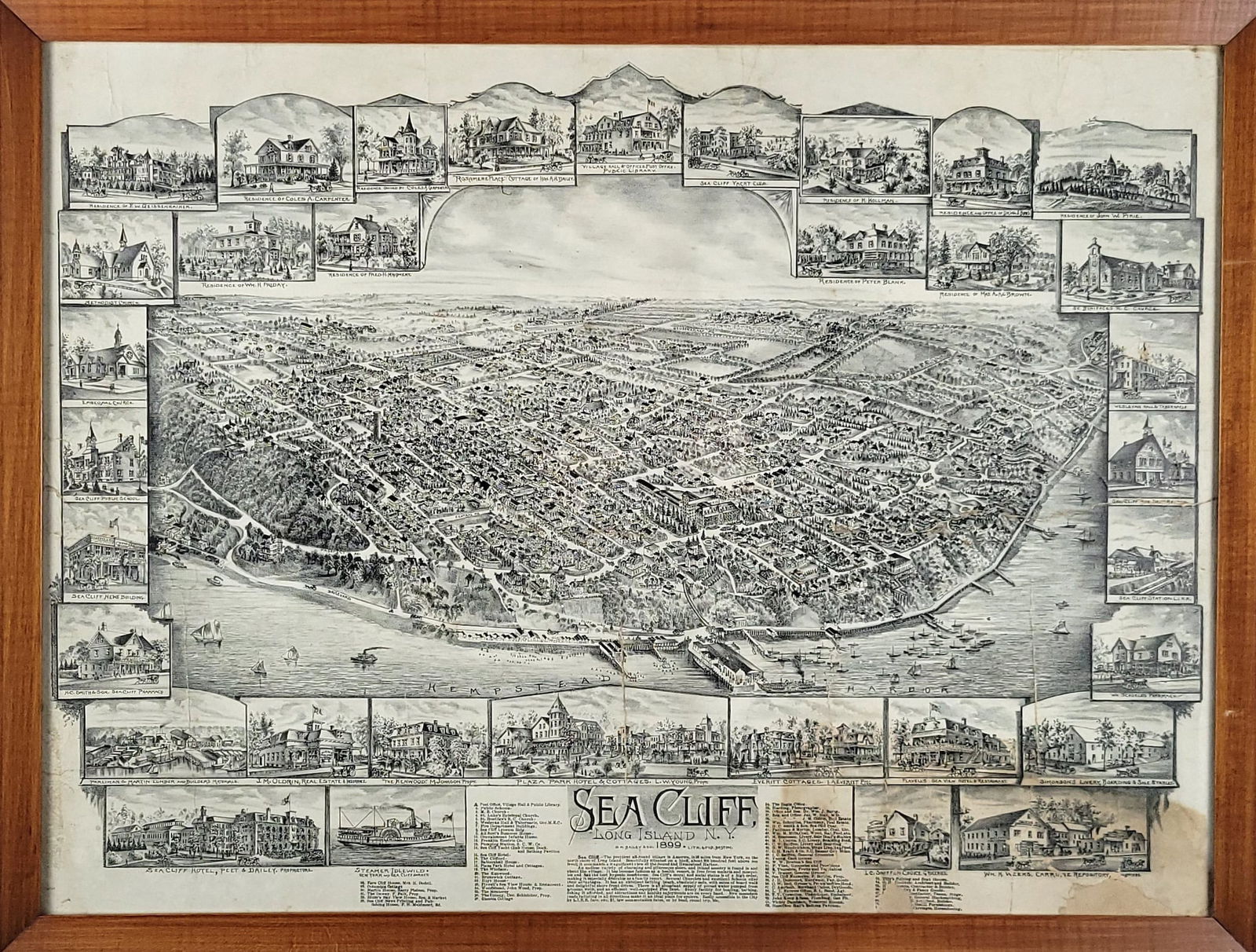 1899 Bird 39 s Eye View Map Of Sea - 208632902 1 X 
