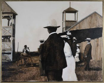 Paul Madden Acrylic on Canvas "Trotting at Miacomet"
