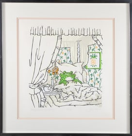 George Davis Limited Edition Lithograph "House Guest, 1st Morning", Edition #42/100