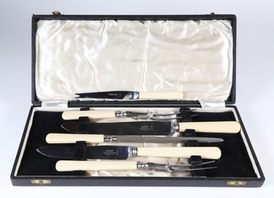 Mappin and Webb Sheffield Stainless Six Piece Boxed Carving Set