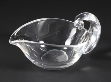 Signed Steuben Crystal Sauce Boat