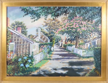 Paul Arsenault Oil on Canvas "Center Street, Sconset"