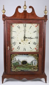 American Pillar and Scroll Mantel Clock, 19th Century