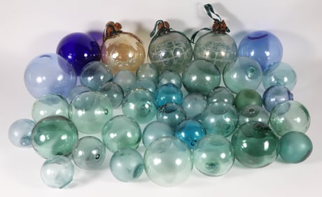 Approximately Thirty-Four Vintage Glass Float Balls